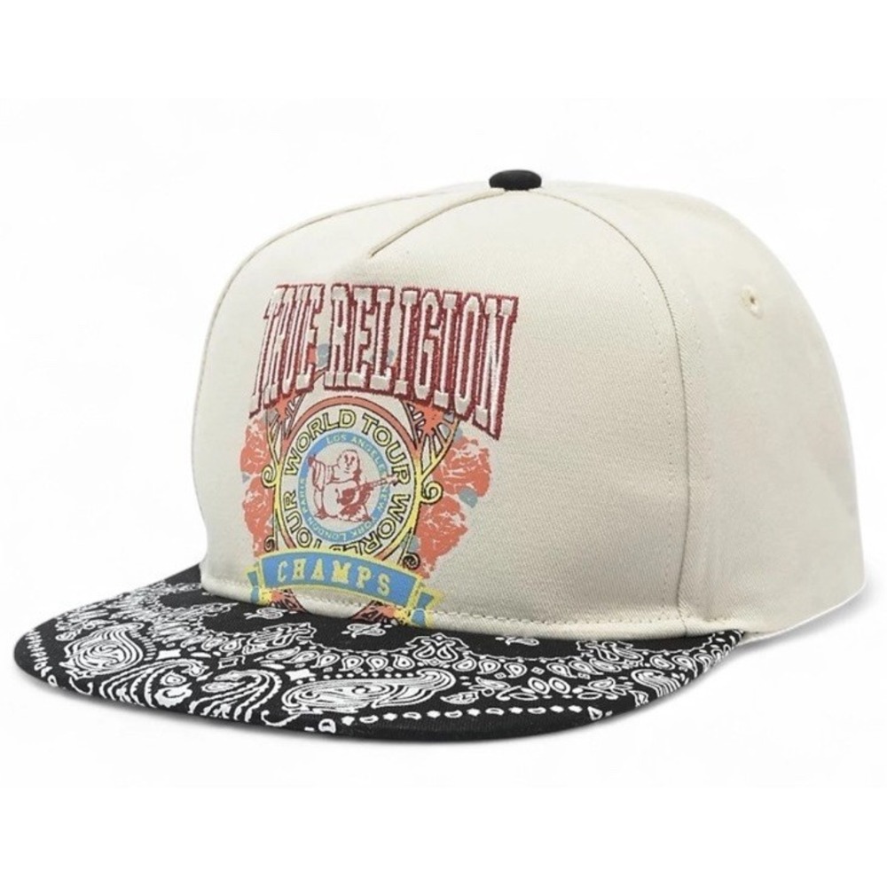 New $69 True Religion Champs Paisley Snapback Adjustable Hat Cap Adult Men's